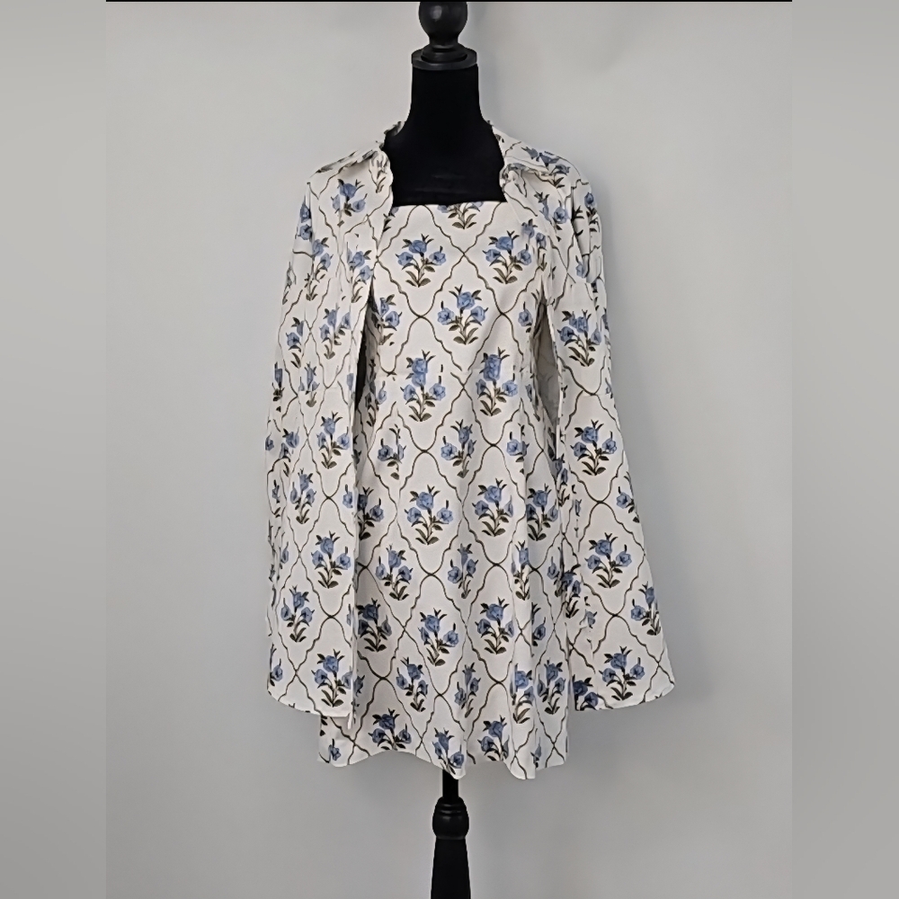 Sam & Jess Mini Dress Set Long Shacket Strapless Dress Floral Coquette Dainty‎